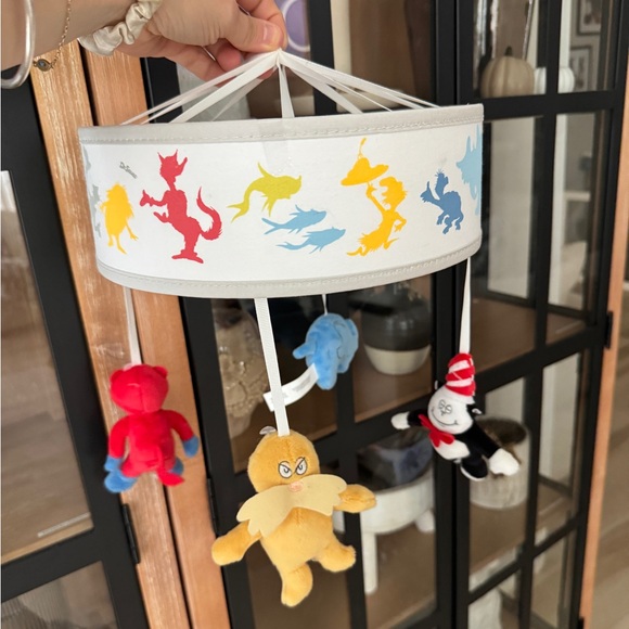Dr. Seuss books Baby nursery mobile Crib Cat in The Hat Lorax Horton Foxin Socks